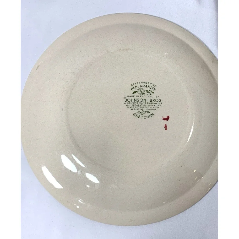 Johnson Brothers Plates Gretchen Staffordshire Old Granite 2 Dinner‎ + 1 Bread